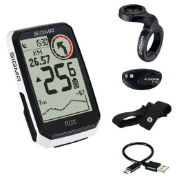 Fahrradcomputer Sigma Rox 4.0 Endurance HR set weiß white