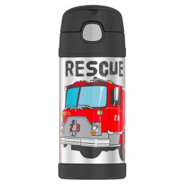 Kinder Thermoflasche Thermos Funtainer rot/grau Firefighters