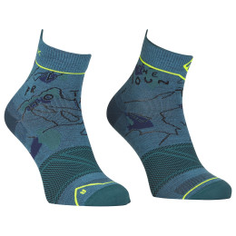 Herrensocken Ortovox Alpine Light Quarter Socks M blau mountain blue