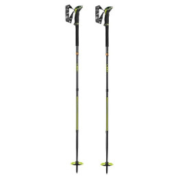 Trekkingstöcke Leki Sherpa FX.One Carbon schwarz/gelb naturalcarbon-neonyellow-white