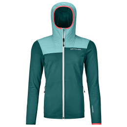 Damen-Sweatshirt Ortovox Fleece Plus Hoody W grün pacific green