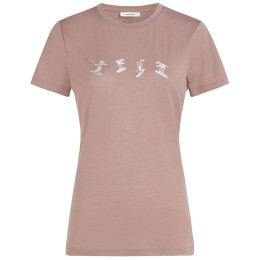 Damen-T-Shirt Icebreaker Women Merino 150 Tech Lite SS Tee Snow Day rosa Summit