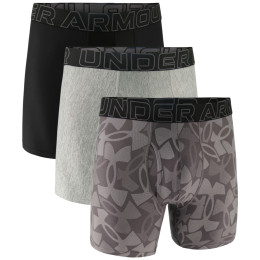 Herren-Boxershorts Under Armour Perf Tech Nov 6in schwarz Black Neo Camo / Black / Castlerock Heather