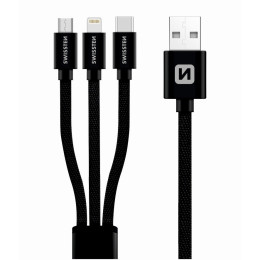 Lade- und Datenkabel Swissten TEXTILE 3in1