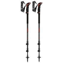 Trekkingstöcke Leki Makalu schwarz/rot bright red-black-dark anthracite