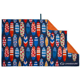 Schnelltrocknendes Handtuch LifeVenture Bedrucktes SoftFibre Trek-Handtuch blau/orange Surfboard