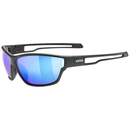 Sonnenbrille Uvex Sportstyle 806 schwarz/blau Black Matt/Mir.Blue