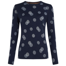 Damen-T-Shirt Icebreaker W Mer 260 Vertex LS Crewe FallFl dunkelblau Midnight Navy/Snow/J