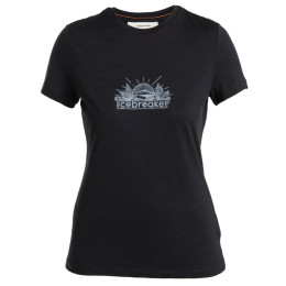 Damen-Funktionsshirt Icebreaker Women Merino 150 Tech Lite III SS Tee IB Grown Naturally schwarz Black