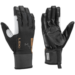 Skihandschuh Leki Montera Storm schwarz/braun black-white-brown