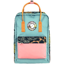 Rucksack Fjällräven Kånken Art Plus schwarz/blau Woodlands