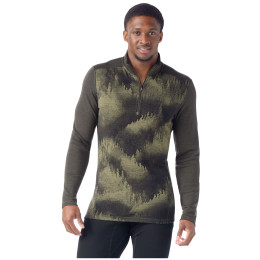 Herren-Funktionsshirt Smartwool M Classic Thermal Merino BL 1/4 ZB grün/schwarz north woods foggy pines