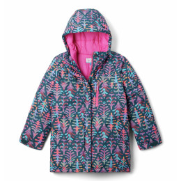Kinder Winterjacke Columbia Alpine Free Fall™ II Jacket blau/rosa Night Wave Conifers