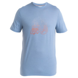 Herren-T-Shirt Icebreaker Men Merino 150 Tech Lite III SS Tee Van Camp hellblau Kyanite