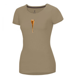 Damen-T-Shirt Ocún Classic T Women beige CubismFlowerIrishCream