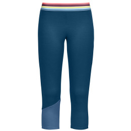 Damen 3/4 Unterhosen Ortovox Fleece Light Short Pants W blau petrol blue