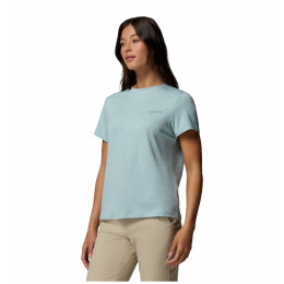 Damen-T-Shirt Columbia Parsons Point™ SS Logo Tee hellblau Marine Light Heather
