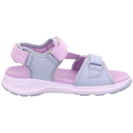 Kindersandalen Superfit Criss Cross Light Blue rosa HELLBLAU/LILA