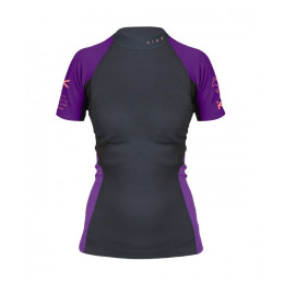 Damen-Funktionsshirt Hiko Symbio e. W S/S Top schwarz/lila