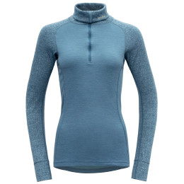 Damen-Funktionsshirt Devold Duo Active Merino 205 Z.Neck hellblau Moon