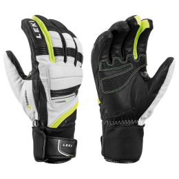 Skihandschuh Leki Griffin Prime S weiß/schwarz white-black-yellow