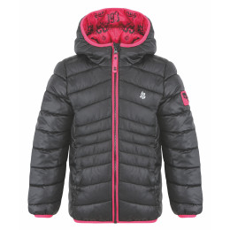 Kinder Winterjacke Loap Intermo schwarz/rosa Tap Shoe | Pink