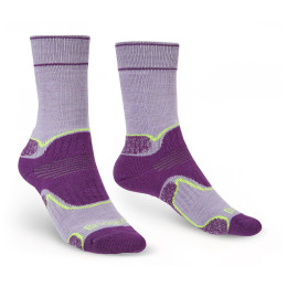 Damensocken Bridgedale Hike MW MP Boot dunkelrosa/rosa lilac/purple