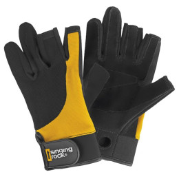 Handschuhe Singing Rock Falconer Tactical schwarz/gelb