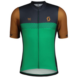 Herren Radtrikot Scott Jersey M's RC Team SS grün/braun bread brown/amazon green