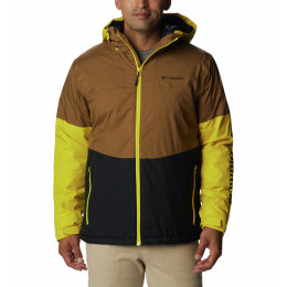 Herren-Winterjacke Columbia Point Park™ Insulated Jacket schwarz/gelb Delta, Black, Laser Lemon
