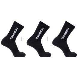Socken Salomon Everyday Lite Crew 3-Pack schwarz Black