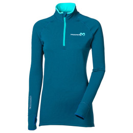 Damen Funktions-Sweatshirt Progress Tispa Zip Merino petrolfarbe petrol