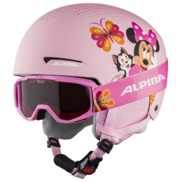 Set Helm und Brille Alpina Zupo Disney set rosa růžová