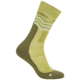 Damensocken Icebreaker W Mer Hike+ Medium Crew Across the Peaks grün OLIVE/LODEN/ASHEN