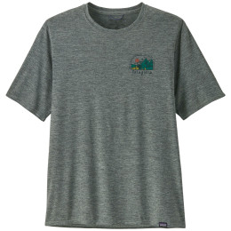 Herren-T-Shirt Patagonia Cap Cool Daily Graphic Lands hellgrün Lost And Found: Sleet Green X-Dye