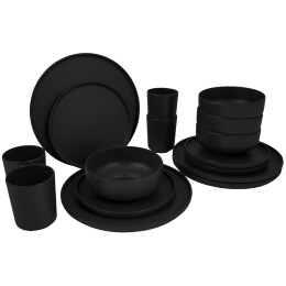 Geschirrset Bo-Camp Patom 16Stk schwarz Black