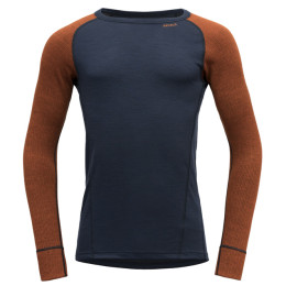 Herren-Funktionsshirt Devold Duo Active Merino 205 Shirt blau/orange Flame/Ink