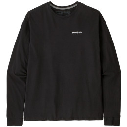 Herren-T-Shirt Patagonia P-6 Logo Responsibili Tee LS schwarz Black
