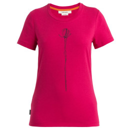 Damen-T-Shirt Icebreaker W Mer Central Classic SS Tee Solo rosa Electron Pink