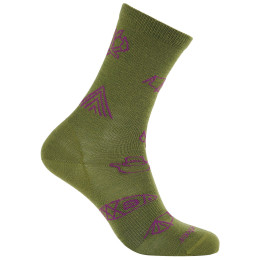 Damensocken Icebreaker W Mer Lifestyle Ultralight Crew Camp Ess grün SPHAGNUM/PASSION