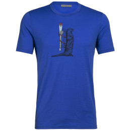 Herren-T-Shirt Icebreaker Mens Tech Lite SS Crewe Otter Paddle blau Lapis
