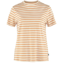 Damen-T-Shirt Fjällräven Striped T-shirt W gelb/weiß Landsort Pink-Chalk White