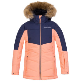 Kinder Winterjacke Hannah Leane Jr rosa/blau cantaloupe/mood indigo