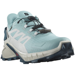 Damen Laufschuhe Salomon Supercross 4 Gore-Tex grau/blau Stone Blue / Lunar Rock / Stargazer