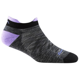 Damensocken Darn Tough W Run No Show Tab Ultra-Lightweight With Cushion grau/lila space gray