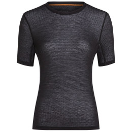 Damen-T-Shirt Icebreaker W Mer 75 Cool-Lite Featherlight SS Crewe schwarz BLACK