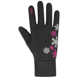 Kinderhandschuhe Etape Puzzle WS schwarz/rosa Black/Pink
