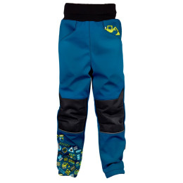 Kinder Softshellhose WAMU Bagr blau