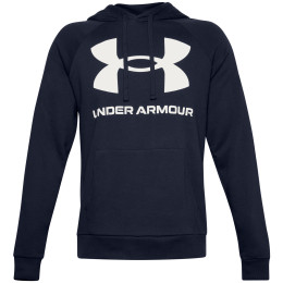 Herren-Sweatshirt Under Armour Rival Fleece Big Logo HD (22) dunkelblau Midnight Navy/Onyx White