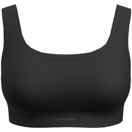 Sport-BH Icebreaker W Mer Rib Lotus Bra schwarz Black